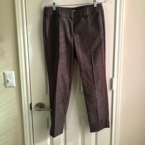 Loft Gray Polka Dot Dress Pants